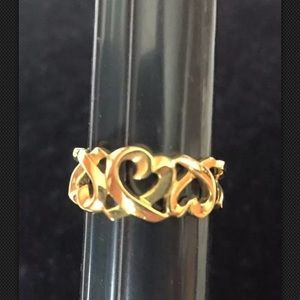 Tiffany & Co 18k Triple Loving Heart Ring